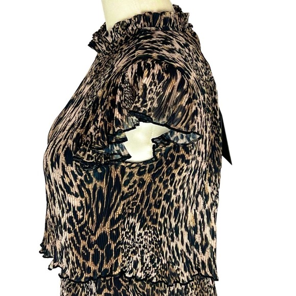 ALL SAINTS ANTHEIA KIKU ANIMAL PRINT TIERED MINI DRESS NWT WOMEN'S SIZE 2 - Picture 7 of 16